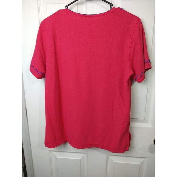 $ Alfred Dunner Pink Short Sleeve Women's S Side Slit Pullover Casual Vacation - Picture 7 of 7